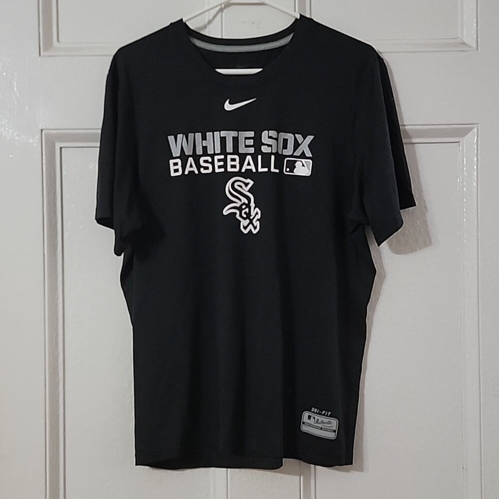 Men's Black White Sox Nike Tee Sz M